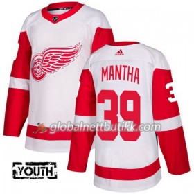 Detroit Red Wings Hockeydrakt Anthony Mantha 39 2017-2018 Hvit Adidas Authentic - Barn